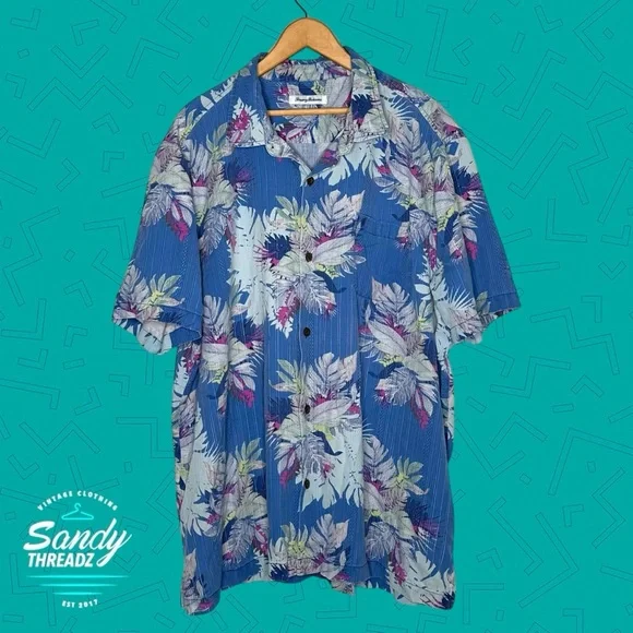 Tommy Bahama Button Up Silk Camp Shirt - Picture 2 of 5